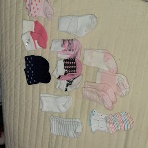 12 Pairs of Socks, 2 Hand Mittens